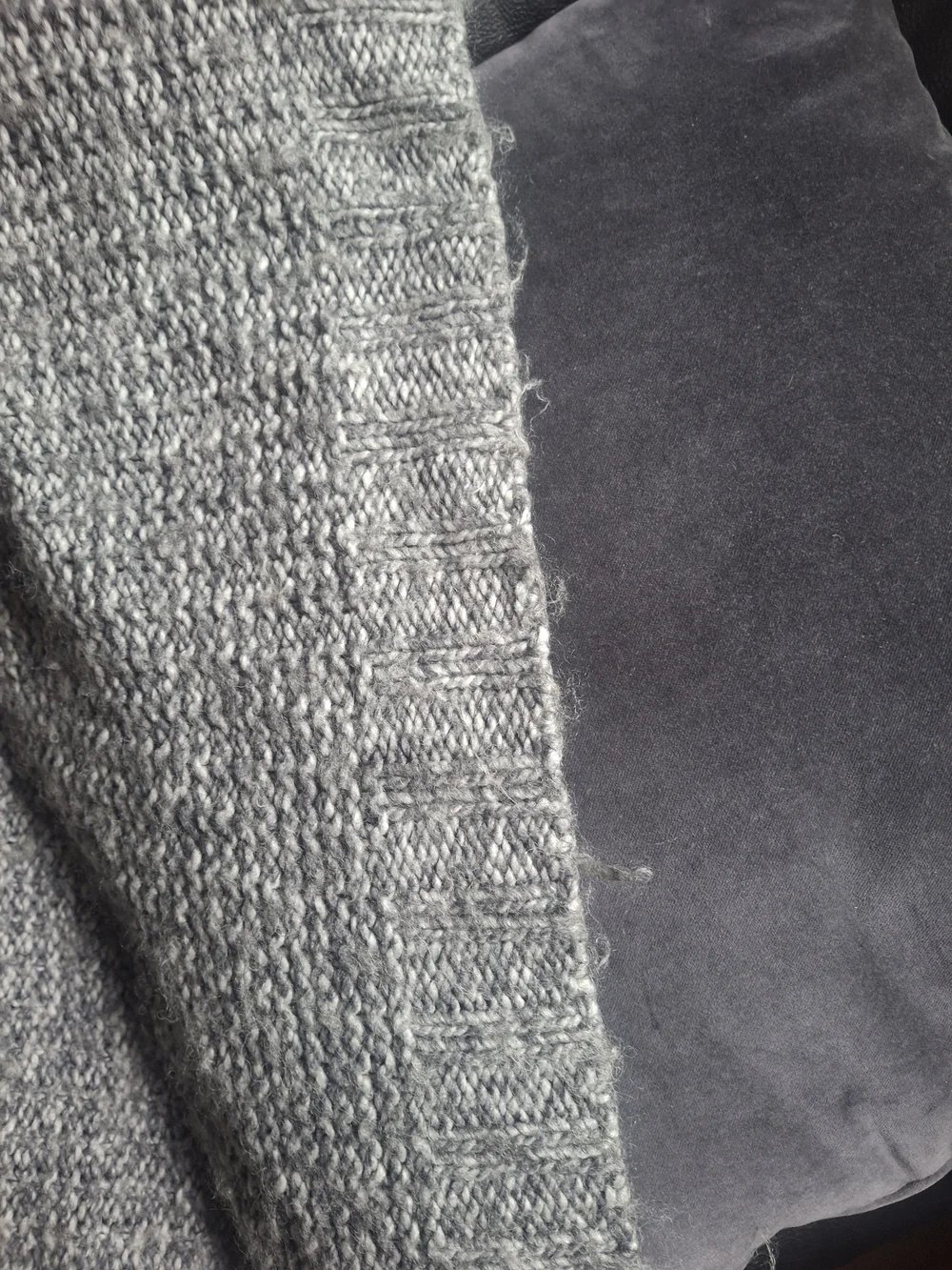 Soft Gray Knit Throw Blanket - Cozy Neutral Home Bedding